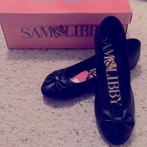 Sam & Libby - Black Bow Flats - Size 8.5